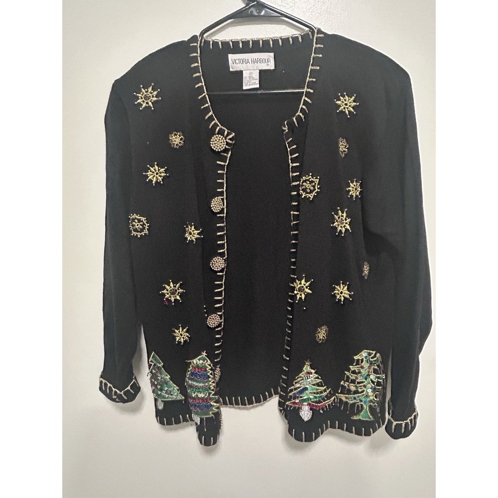 Victoria Harbour Christmas cardigan Size M